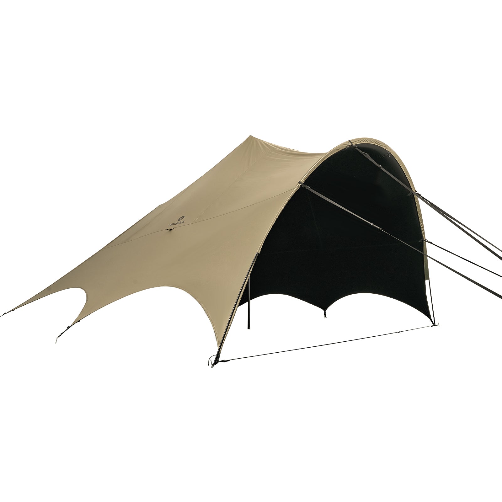 胡蝶天幕テント防雨防風 UVカット 遮光 ユニック ペグロープ付き 