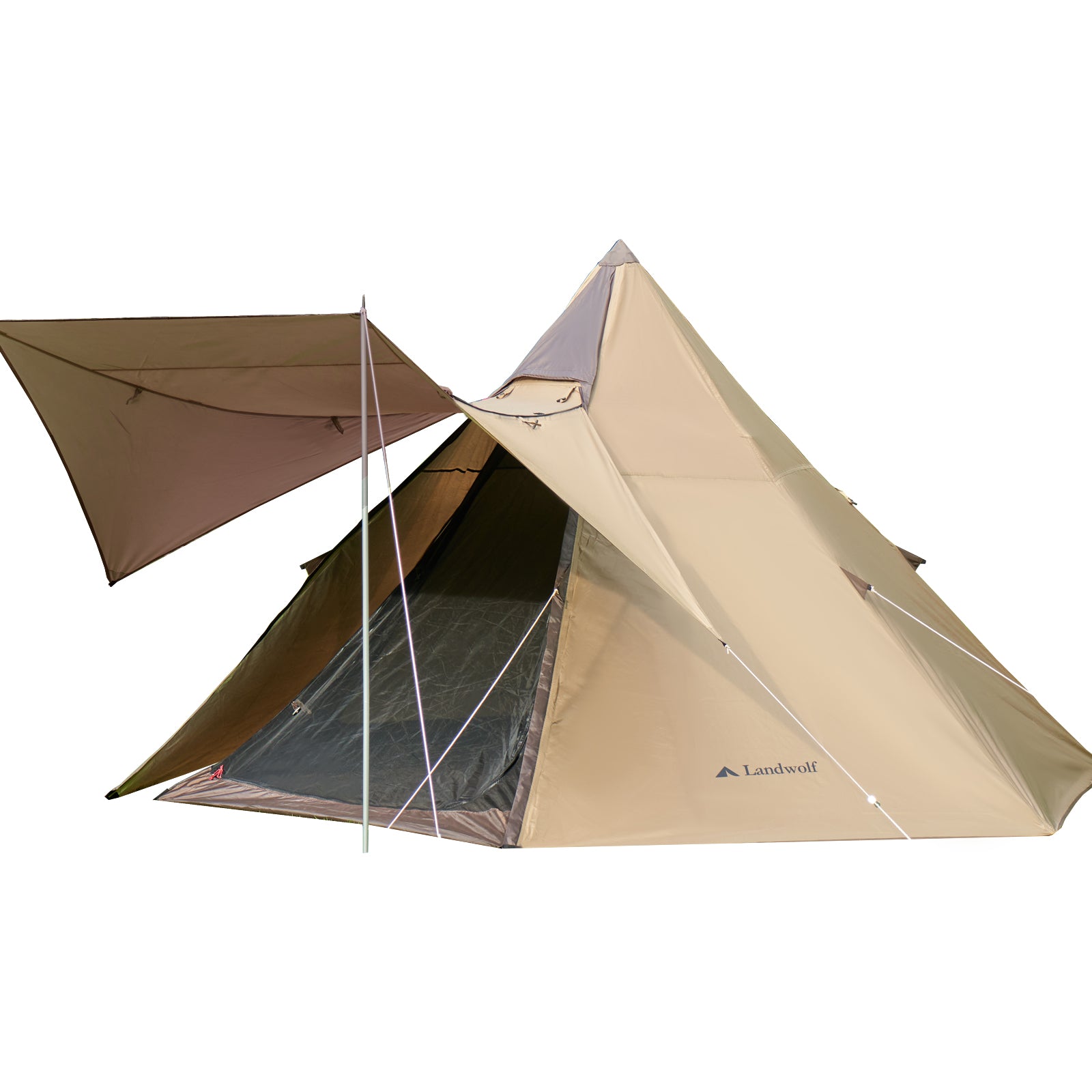 Double-layered Style Wilderness Indian Tent Without Center Pole テント