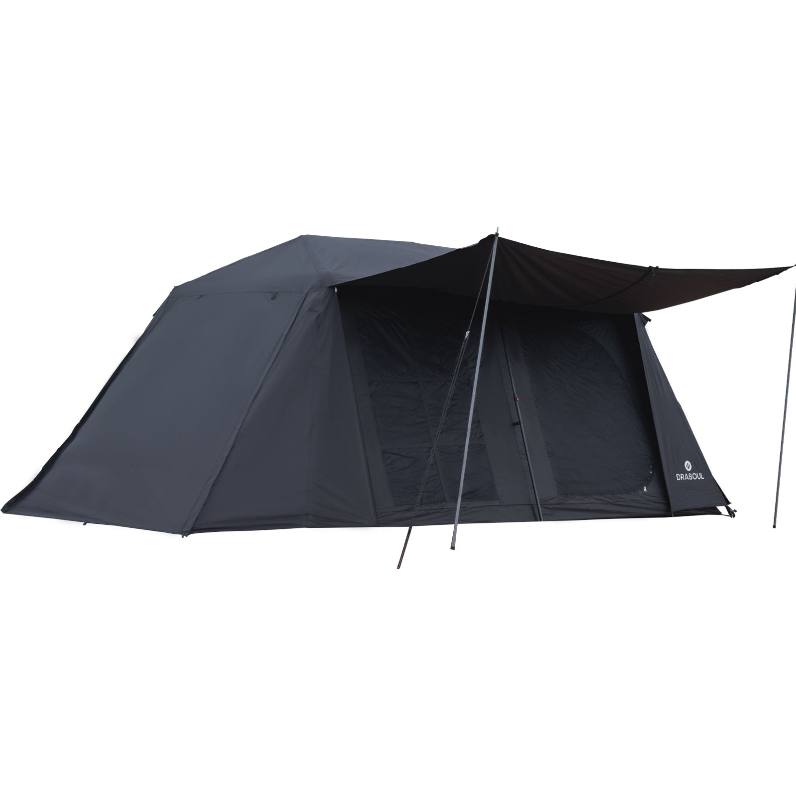 タープポールキャンプ伸縮テント2本セット黒ケース無し - テント・タープ